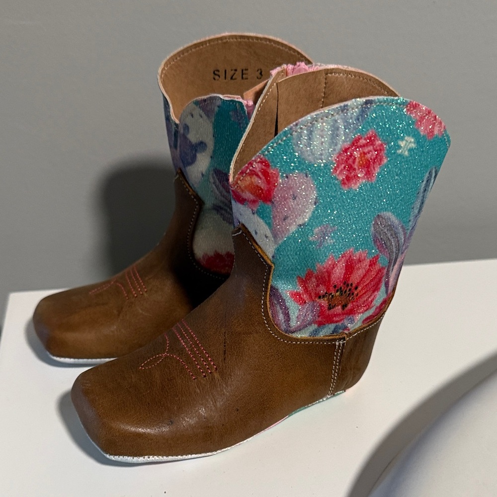 Tin Haul Floral Cowboy Boots for Kids